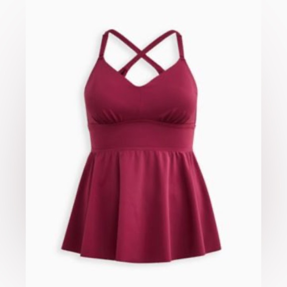 Women's Burgundy Swim Top